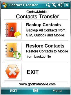 GodswMobile Contacts Transfer Screenshot