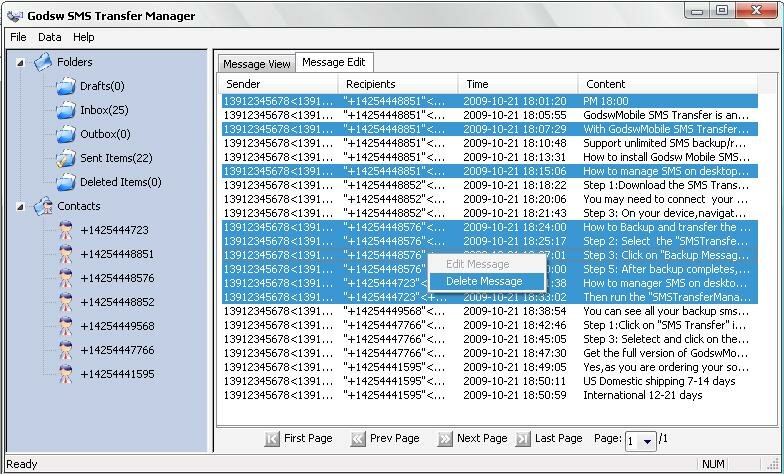 manage sms on pc