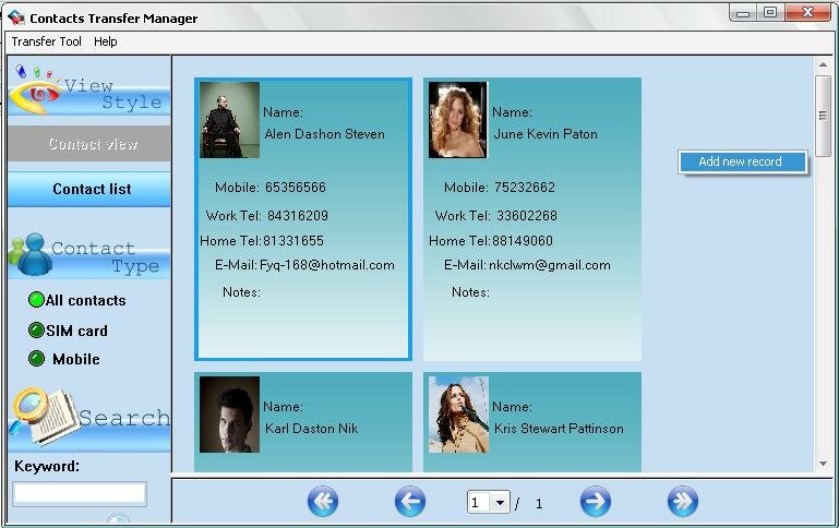 import contacts, import windows mobile contacts