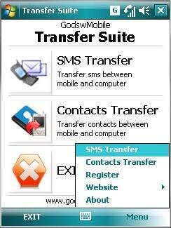 GodswMobile Windows Mobile Transfer Suite Snapshot, backup windows mobile to pc